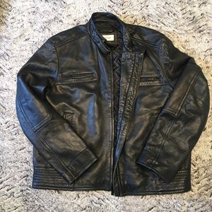 Men’s black Calvin Klein leather jacket